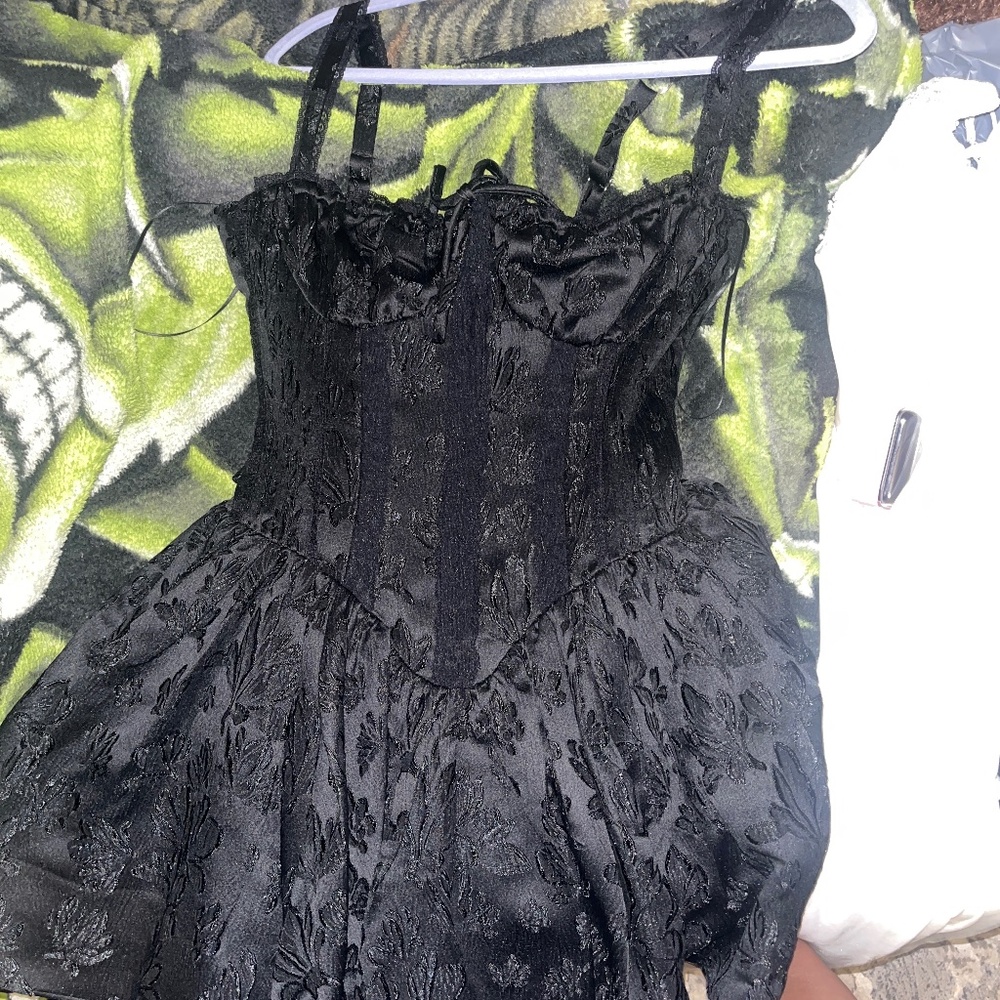 Black dress gothic mini dress